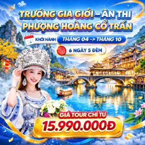 TOUR ÂN THI - TRƯƠNG GIA GIỚI - PHƯỢNG HOÀNG CỔ TRẤN *6 NGÀY 5 ĐÊM*