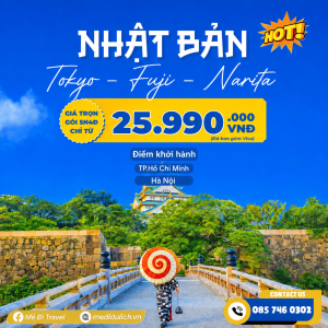 TOUR NHẬT BẢN MÙA HÈ 2026: TOKYO - FUJI 5 NGÀY 4 ĐÊM