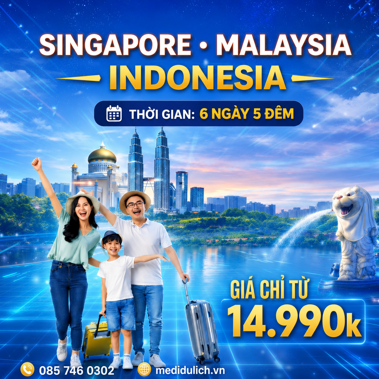 TOUR SINGAPORE - MALAYSIA - INDONESIA 6 NGÀY 5 ĐÊM